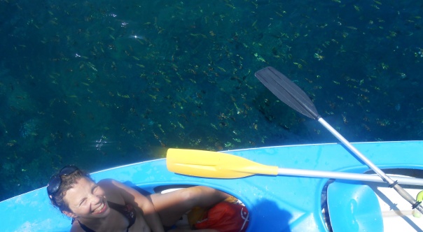 You can even see the fish from the kayak!