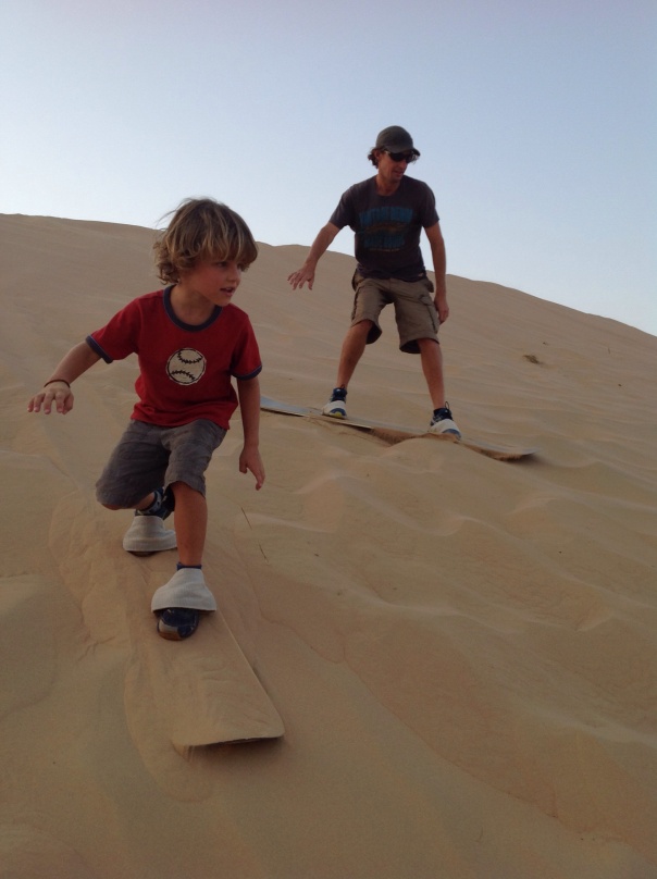 Finley's highlight - Sand boarding!