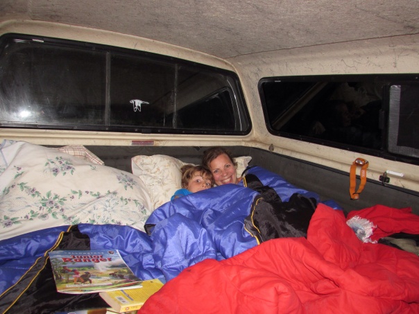 Night in the back of the truck